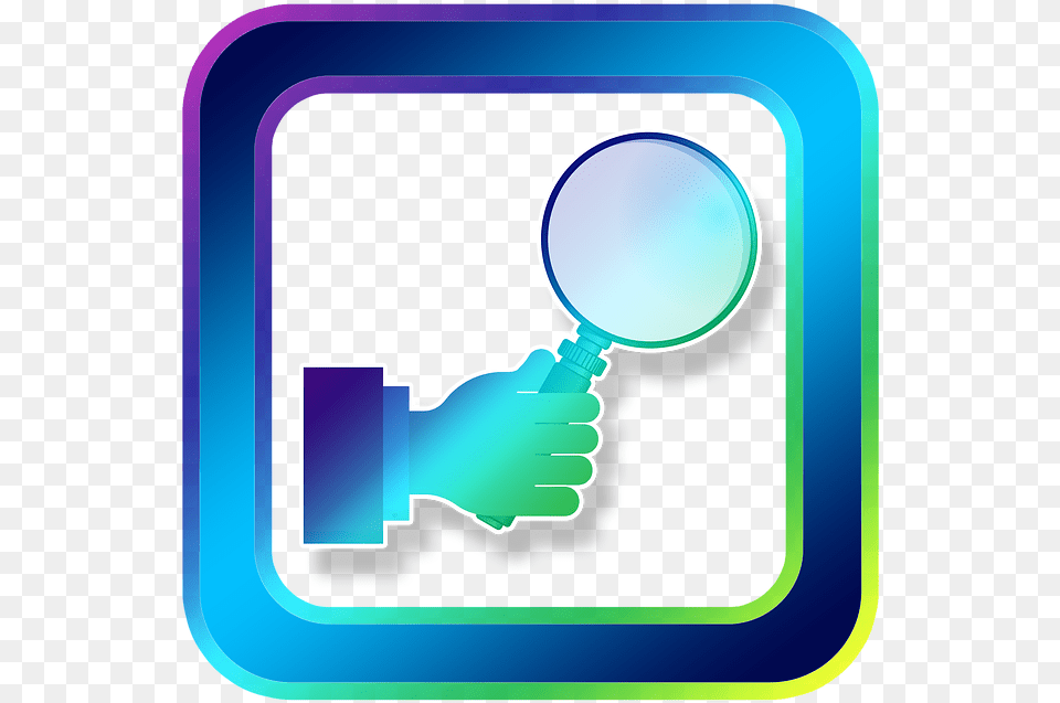 Icon Magnifying Glass Hand Investigation Analysis Magnifying Glass, Blackboard Png Image