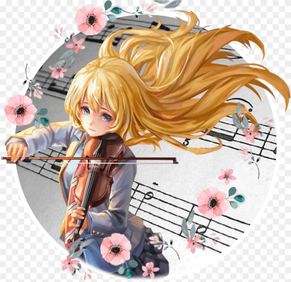 Icon Music Anime Kaorimiyazono Render Kaori, Book, Comics, Publication, Adult Free Transparent Png