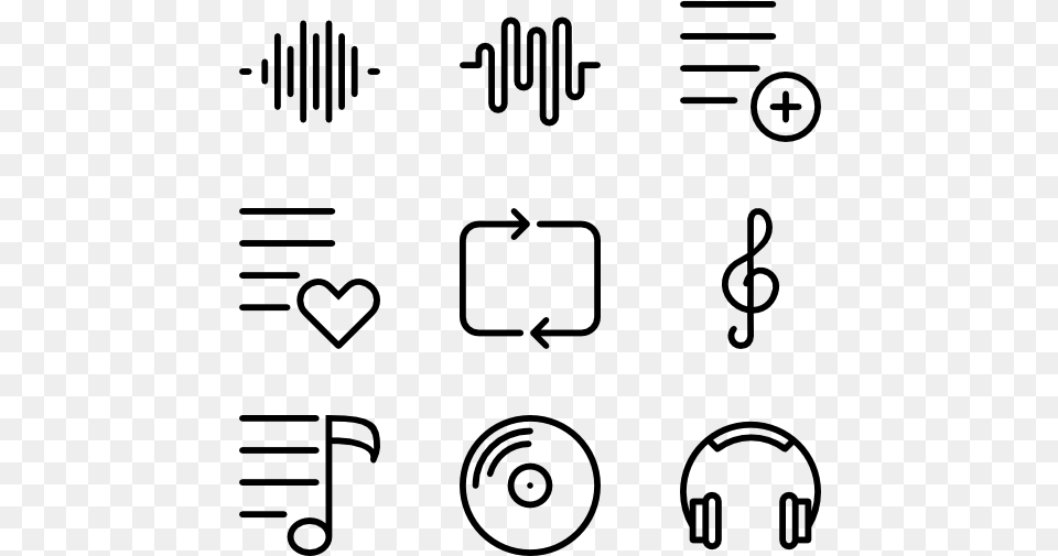 Icon Music Player, Gray Png