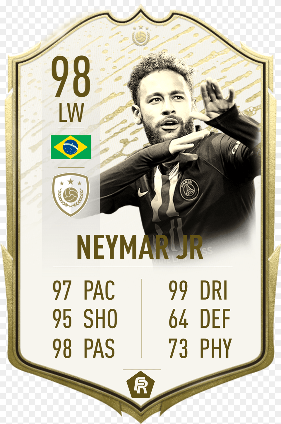Icon Neymar Fifacard Image By Barzanthecardmaker Eto Prime Icon Moments, Badge, Symbol, Logo, Adult Free Png Download