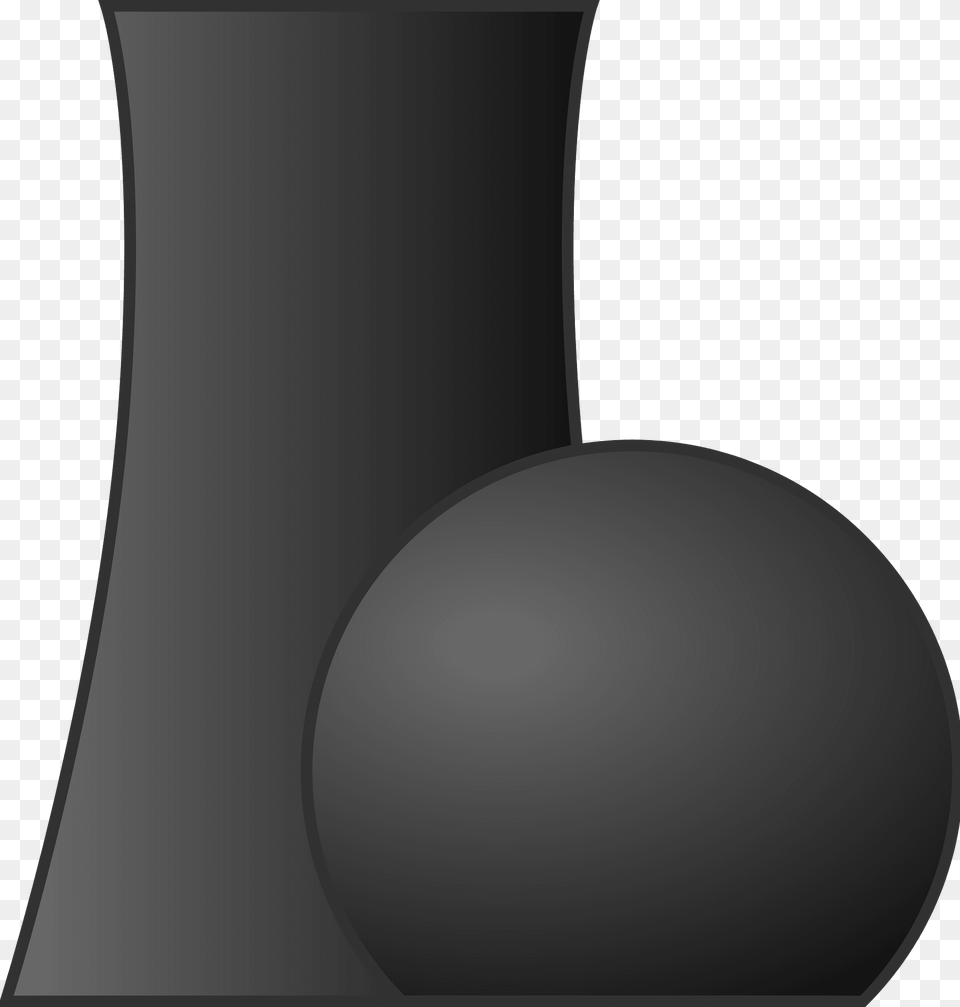 Icon Nuclearpowerplant Black Clipart, Jar, Pottery, Sphere, Vase Png Image