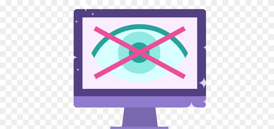 Icon Of A Computer With An Eye On The Screen With A Computer With X Through, Analog Clock, Clock Free Png