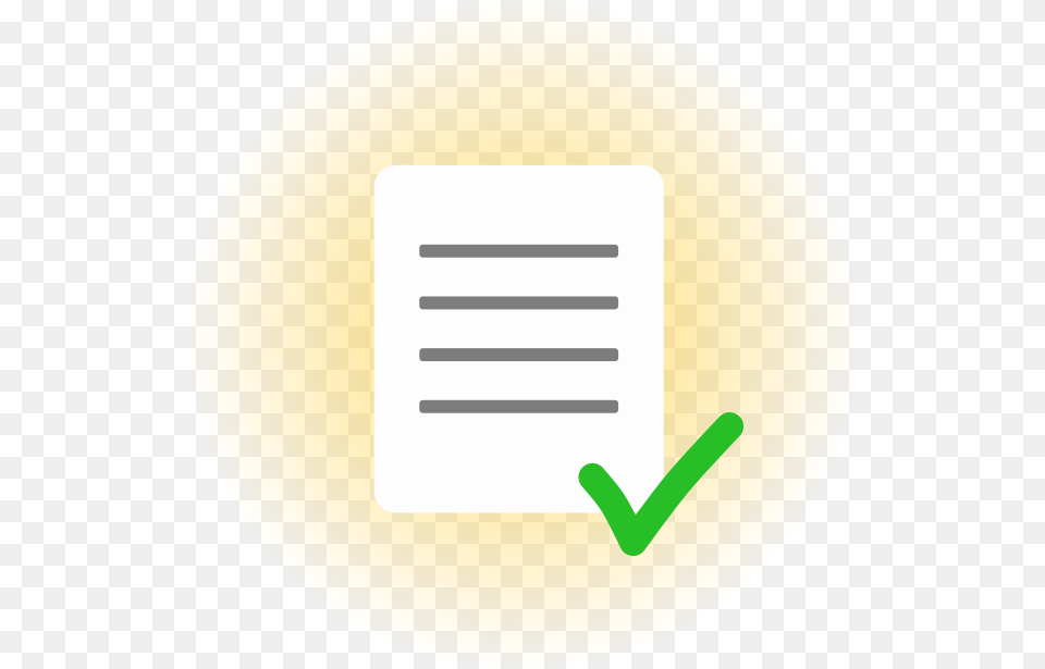Icon Of A Document Template And A Big Green Checkmark Illustration, Page, Text, Disk Png Image