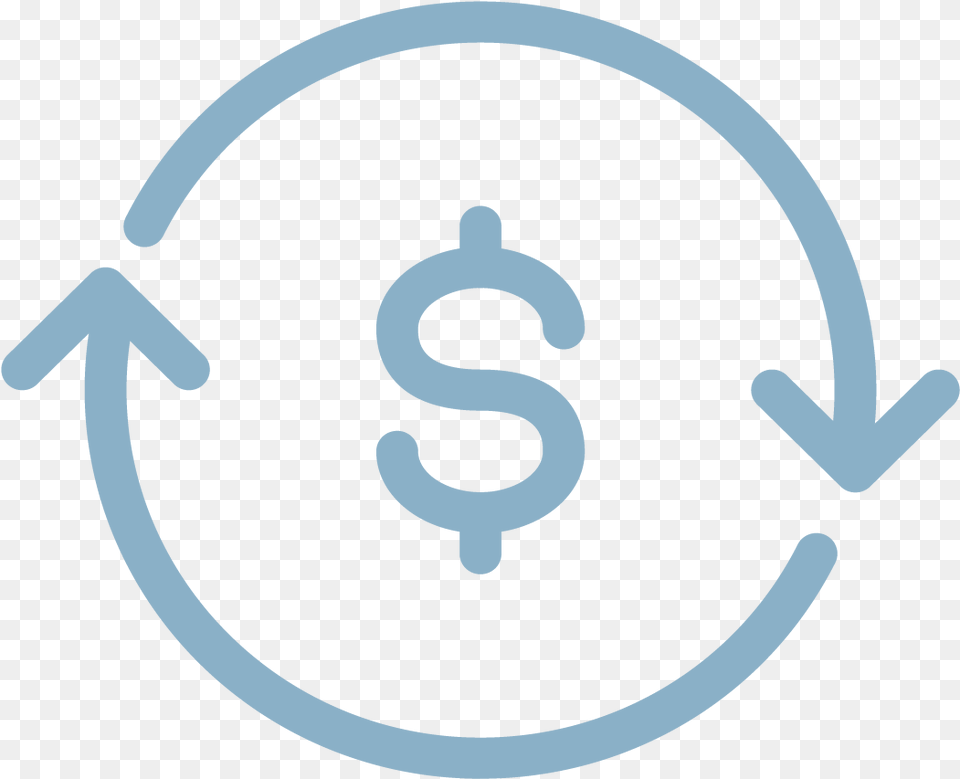 Icon Of A Dollar Sign With Arrows Circling Around It Circular Icon Symbol, Text Free Transparent Png