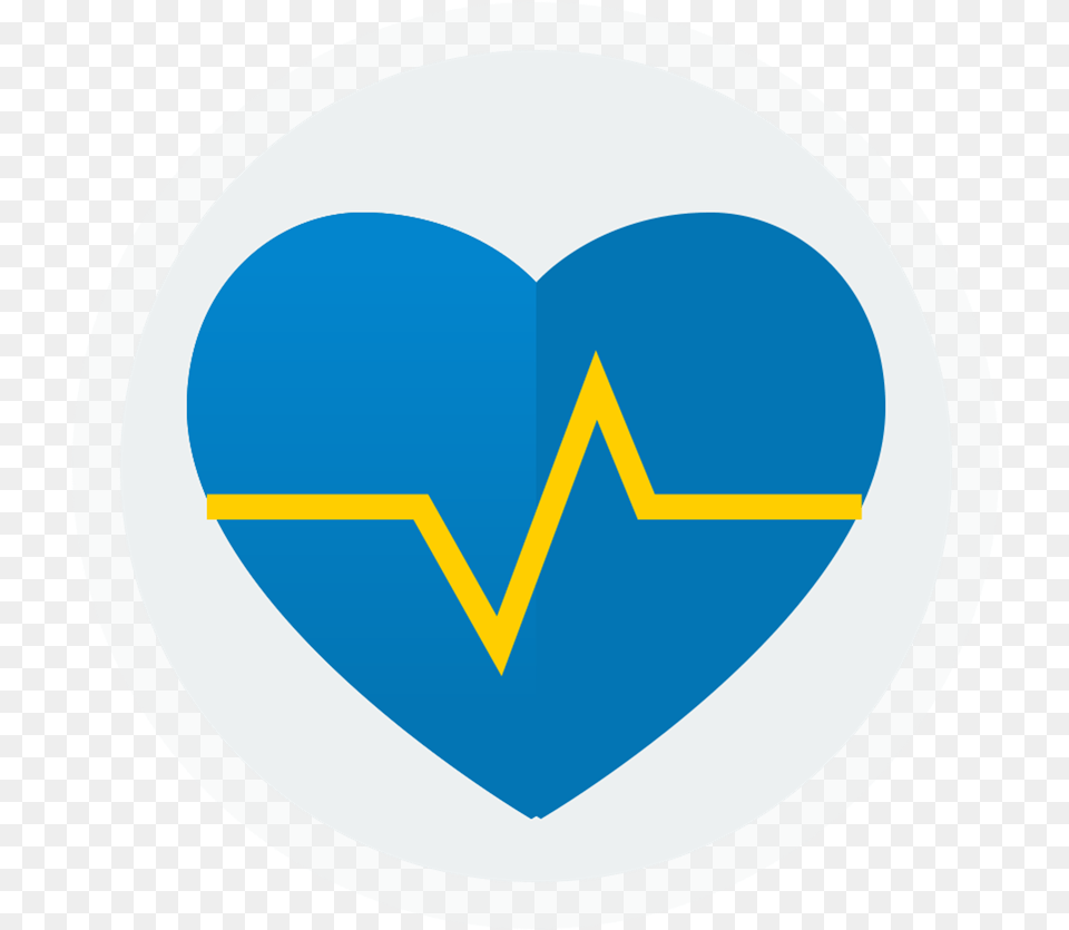 Icon Of A Heart With An Ekg Line Going Vertical, Logo, Disk Png Image