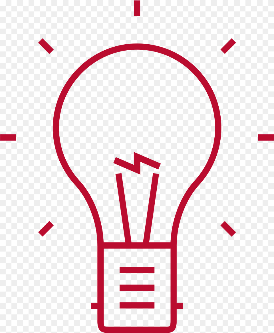 Icon Of A Light Bulb Red Light Bulb Icon, Lightbulb, Gas Pump, Machine, Pump Png