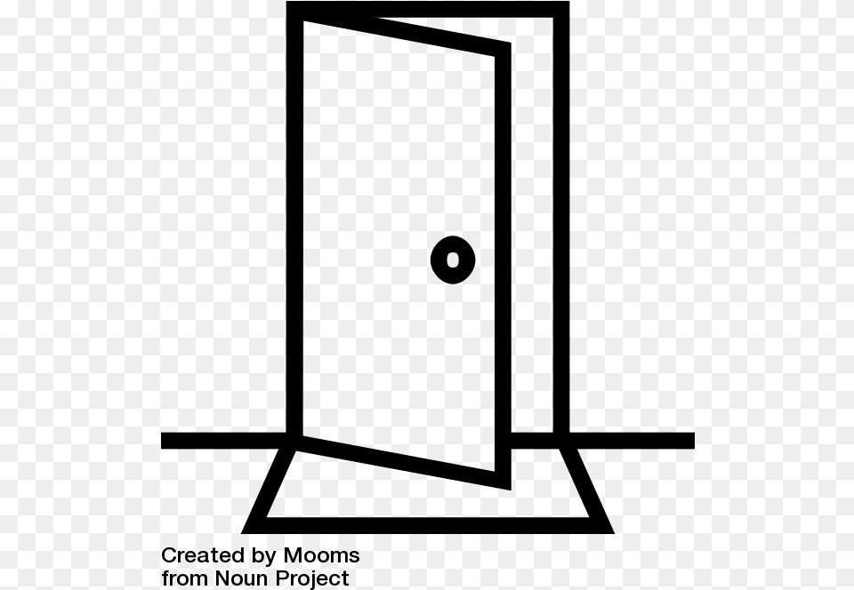 Icon Of An Open Door Parallel, Gray Free Png