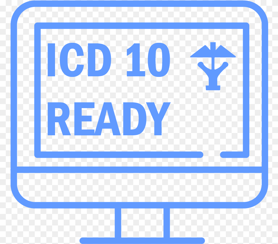 Icon Of Computer With Icd 10 Wording On Screen Watch Your Head Sign, Symbol, Text Free Png