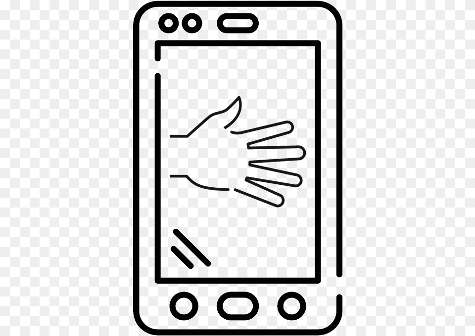 Icon Of Hand Reaching Out For Handshake And Cellphone Portable Network Graphics, Clothing, Electronics, Glove, Mobile Phone Png Image