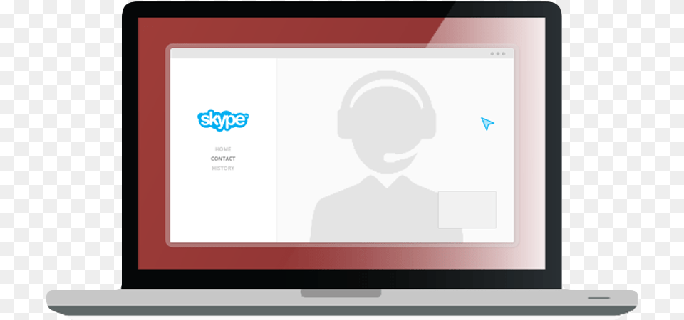 Icon Of Laptop Showing Skype And An Interpreter Wearing Skype, Computer, Pc, Electronics, Screen Free Png