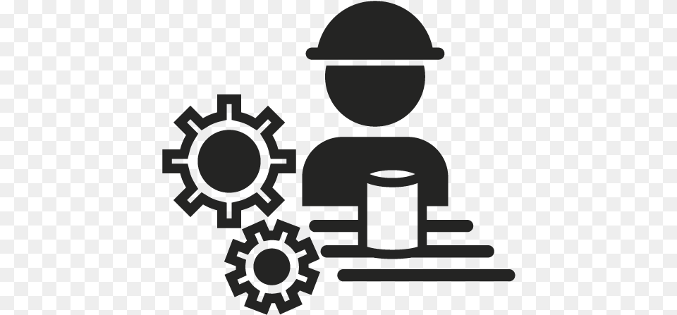 Icon Of Person In Food Processing Plant Service Icon, Machine, Gear, Clothing, Hardhat Free Png Download