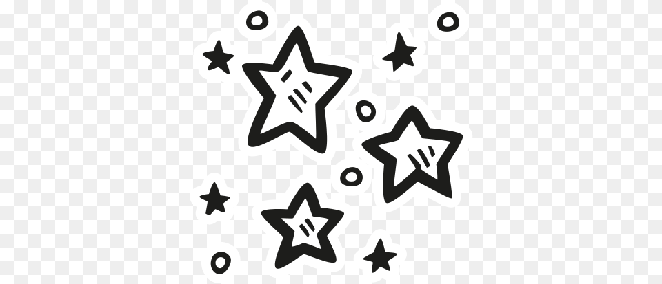 Icon Of Space Hand Drawn Black Sticker Stars Icons Black, Symbol, Person Free Png