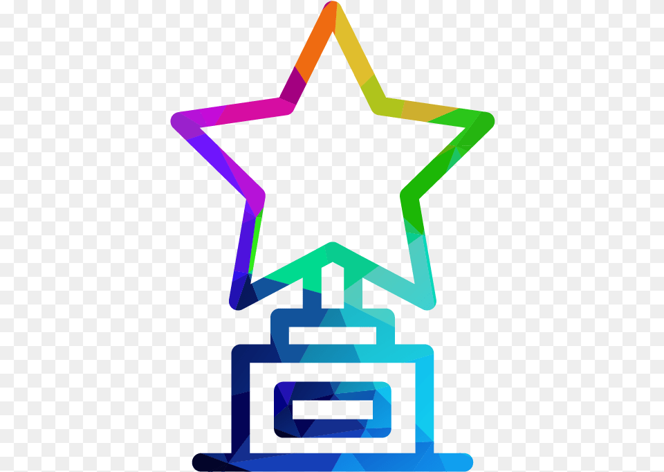 Icon Of Star On Top Of Award Stars Vector Black And White, Light, Symbol, Neon, Star Symbol Free Transparent Png