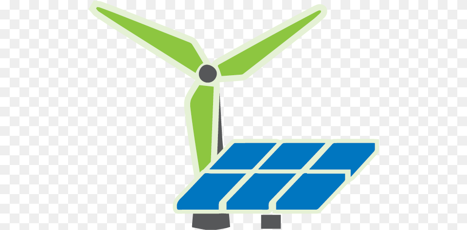 Icon Of Windmill And Solar Panel, Engine, Machine, Motor, Turbine Png Image
