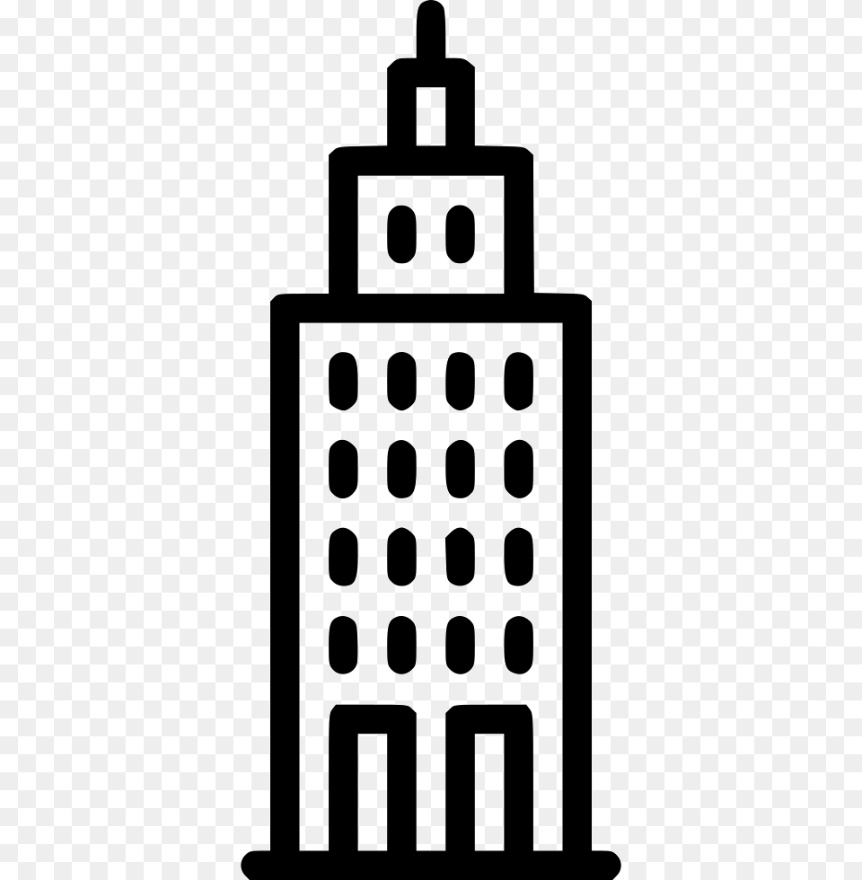 Icon Office House Office Tower Icon, Stencil Free Png