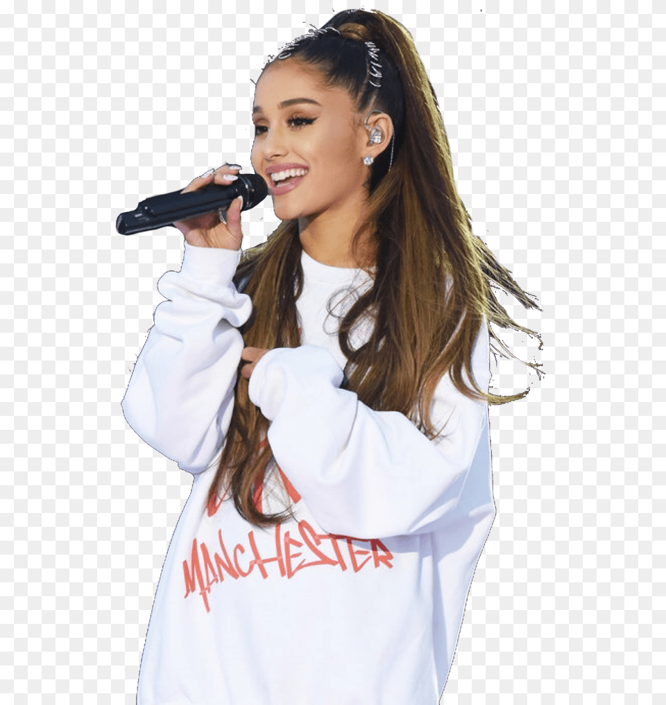 Icon Overlay Ari Ariana Arianagrande Grande Manchester Hair Rings Ariana Grande, Electrical Device, Solo Performance, Person, Performer Free Png Download