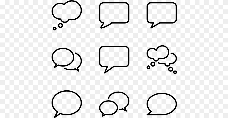 Icon Packs Vector Speech Bubble, Gray Free Png