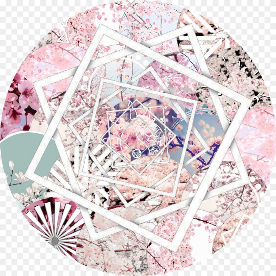 Icon Pastel Pink Tumblr Cherryblossom Picsart Icon Pattern, Flower, Plant, Photography, Cherry Blossom Png Image