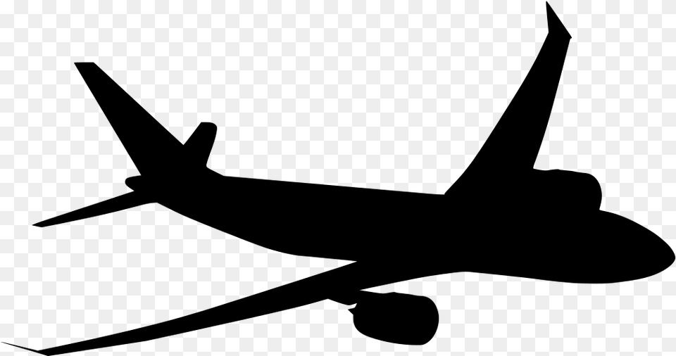 Icon Pesawat, Gray Free Png