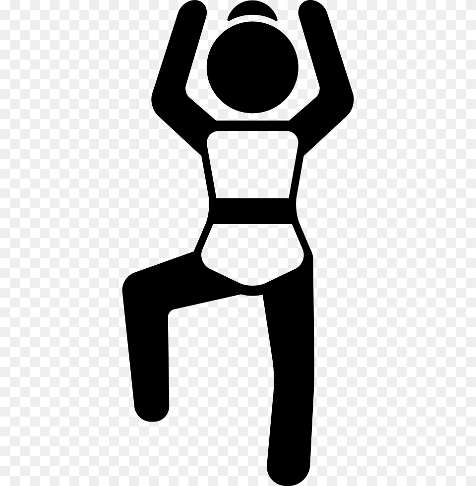 Icon Pilates Cartoon Black And White, Stencil, Silhouette, Device, Grass Free Png