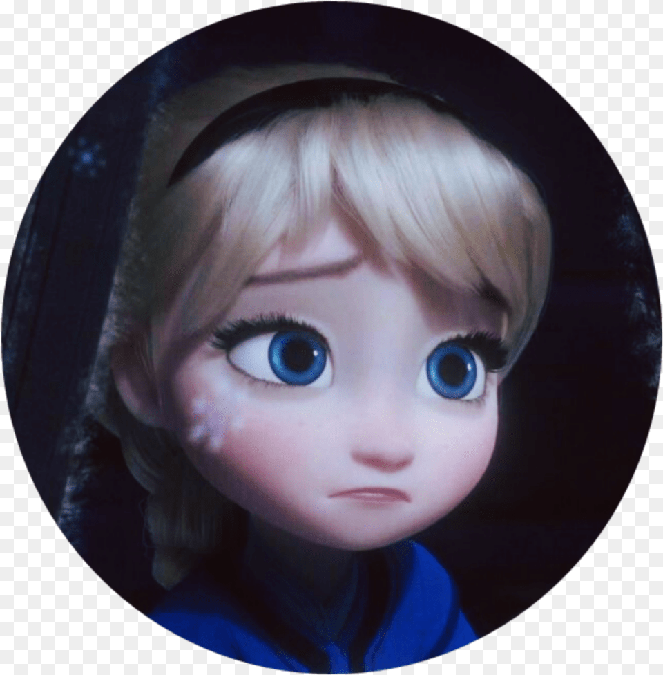 Icon Sad Sadness Girl Tumblr Sticker Fictional Character, Doll, Toy, Face, Head Free Png