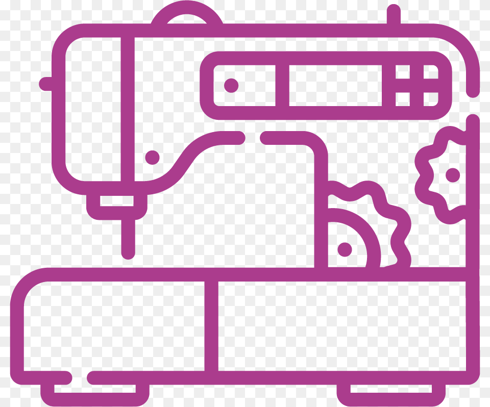 Icon Sewing Machine Pink Clipart Sewing Machine, Smoke Pipe, Device, Grass, Lawn Free Transparent Png