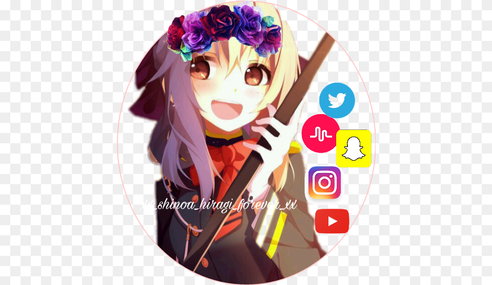 Icon Shinoa Musically Sticker Hime Cut, Book, Comics, Publication, Adult Free Png