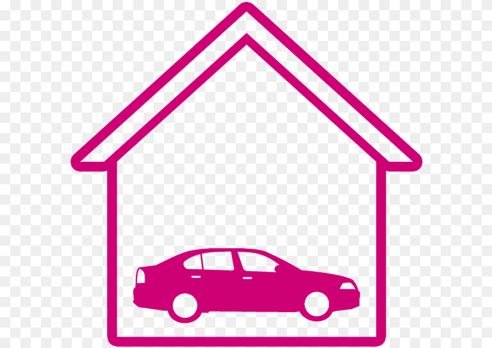 Icon Smart Home House Circle Check Car, Purple, Transportation, Vehicle, Machine Png Image