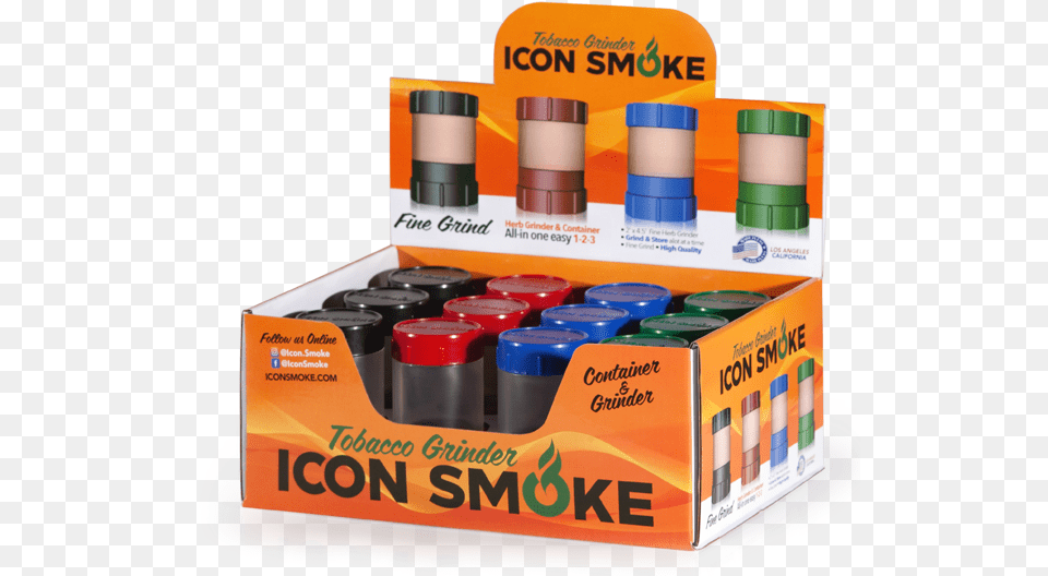 Icon Smoke Grinders Icon Smoke Grinder, Can, Tin, Paint Container Free Transparent Png