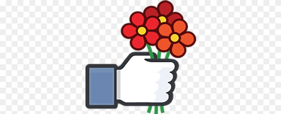 Icon Socialmedia Social Media Sticker By Irisxxxo Facebook Thumb With Flowers, Potted Plant, Flower, Flower Arrangement, Flower Bouquet Png Image