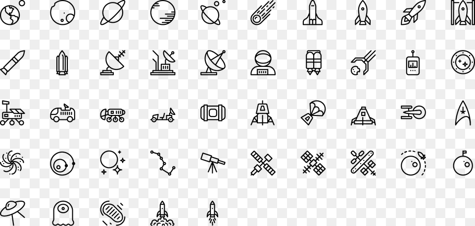 Icon Space Line Art, Gray Free Transparent Png