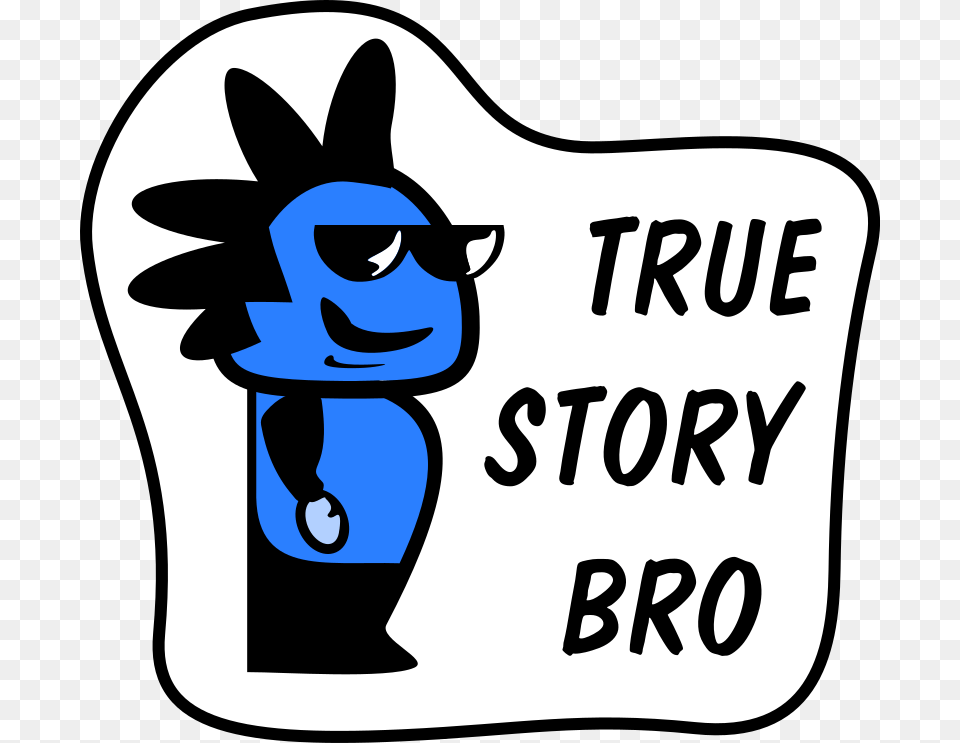 Icon Sticker True Story Cartoon, Text Png Image