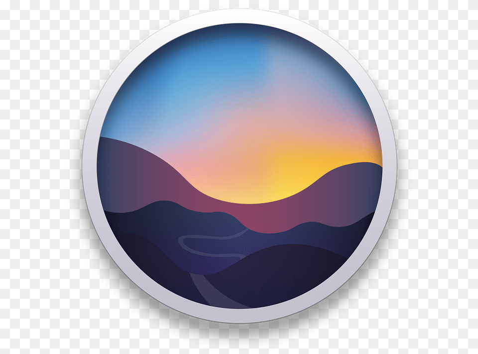 Icon Symbol Button Round Design Landscape Sunset Yuvarlak Ikon, Nature, Outdoors, Sky, Sphere Free Png