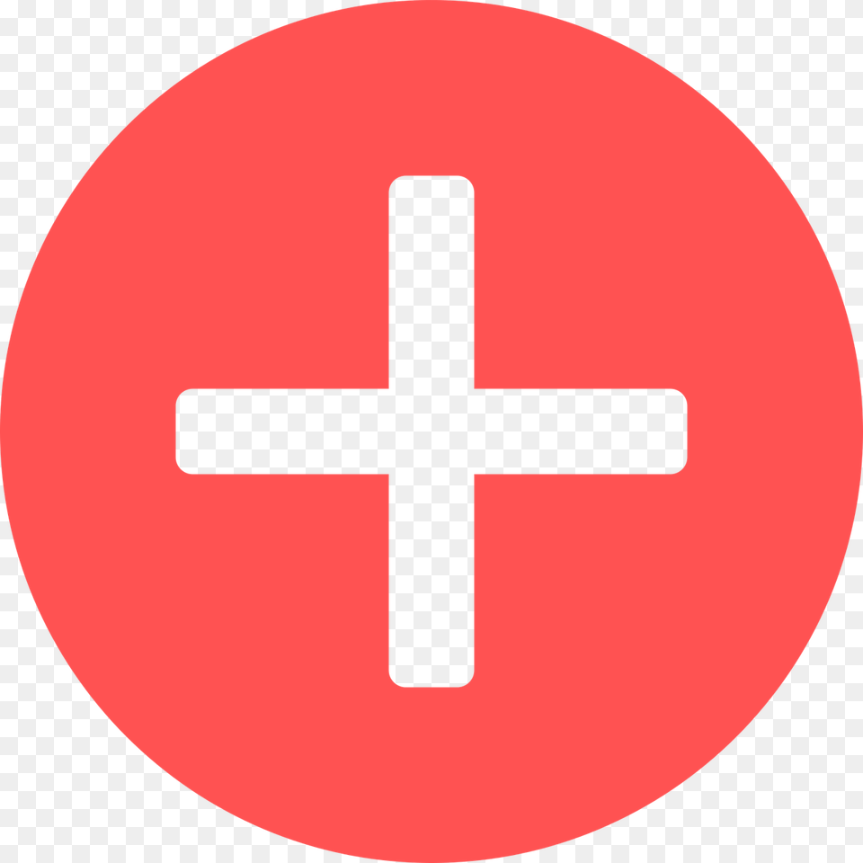 Icon Symbol Plus More Red Cross Off Away Close Subscribe Like And Share Logo, Sign, Road Sign Free Png Download