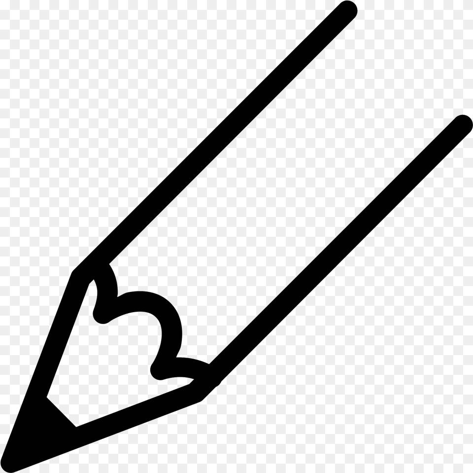 Icon The Tip Of Pencil Clipart, Gray Free Transparent Png