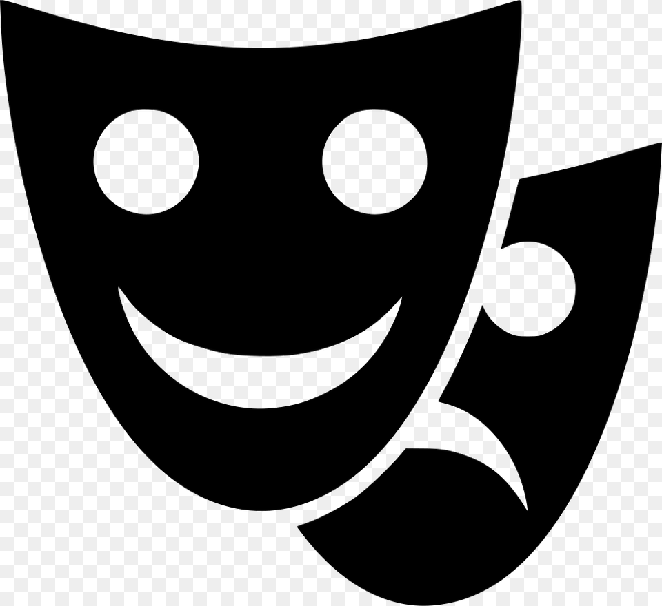 Icon Theatre Black Smiley Logos, Stencil Png Image