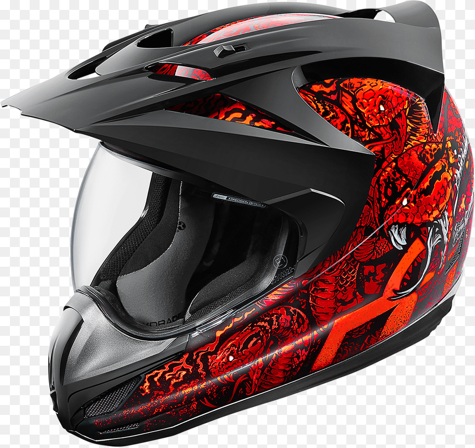 Icon Variant Helmet Cottonmouth Red Medium New 0101 9180 Motorcycle Helmet, Crash Helmet Free Png