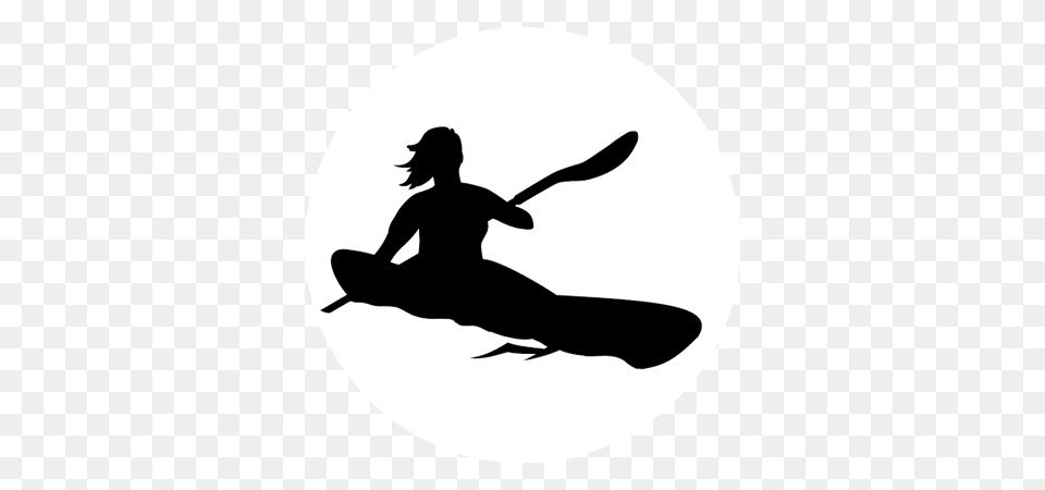 Icon White Kayak Bay Explorer Clipart, Stencil, Silhouette, Adult, Woman Free Png Download