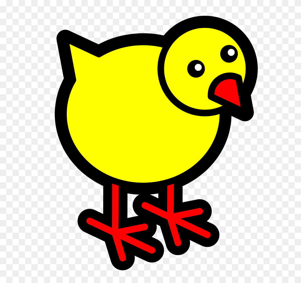 Icon Yellow Cartoon Chicken Chick Chicken Icon, Animal, Beak, Bird Png Image