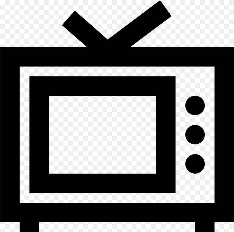 Icona Retro Tv Television, Gray Free Png