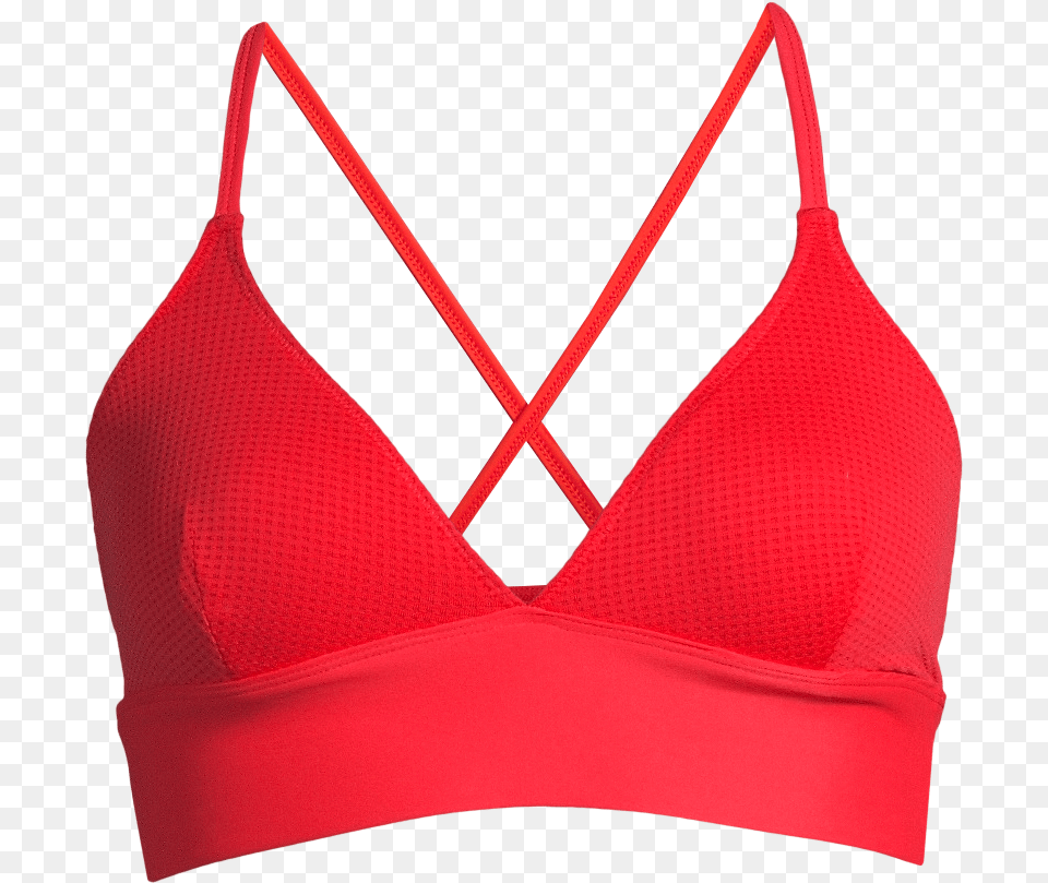 Iconic Bikini Top Sunset Red Bra, Clothing, Lingerie, Underwear, Swimwear Free Png
