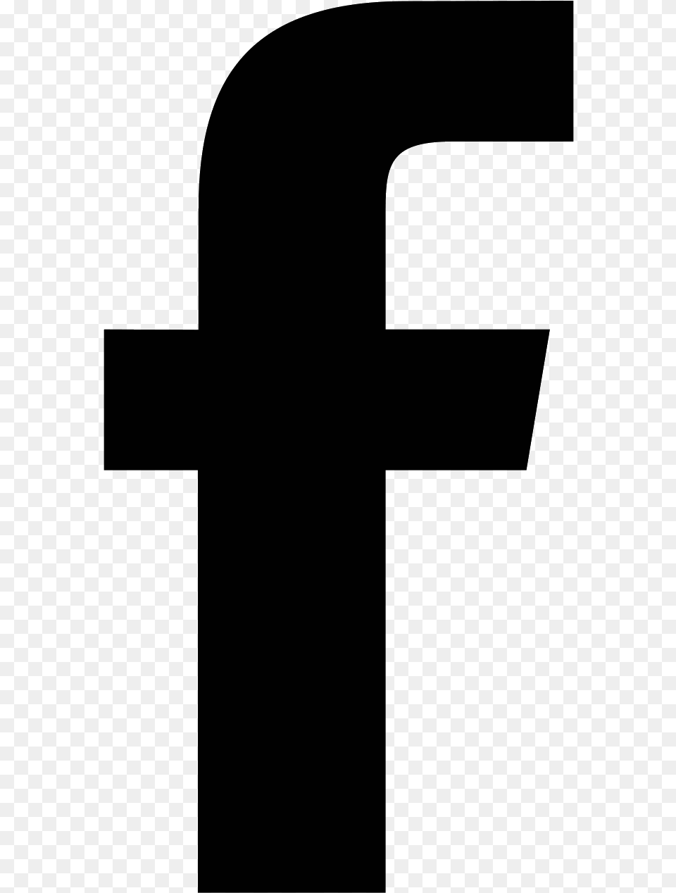 Icono De Facebook Negro Cross, Gray Free Transparent Png