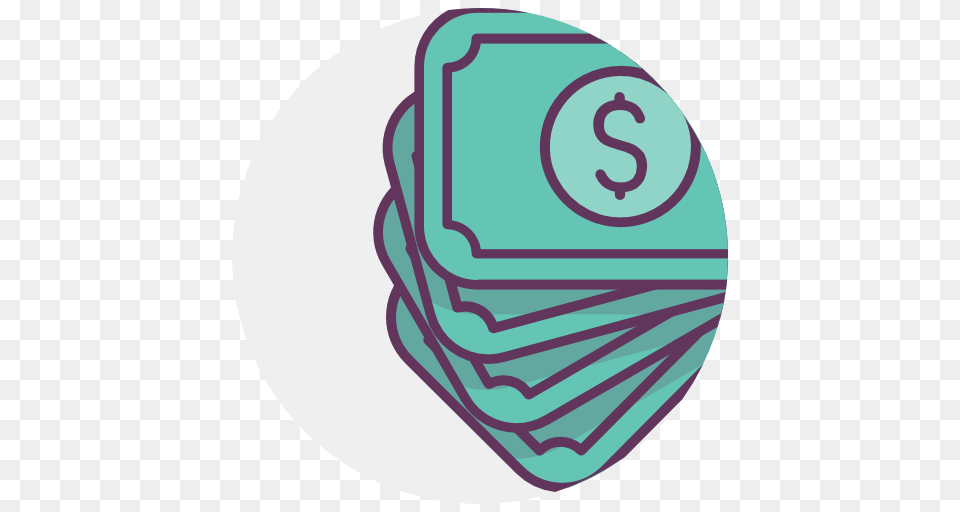 Icono De Pago El Dinero El Fajo De Billetes De Dolares Gratis De, Disk Free Png Download