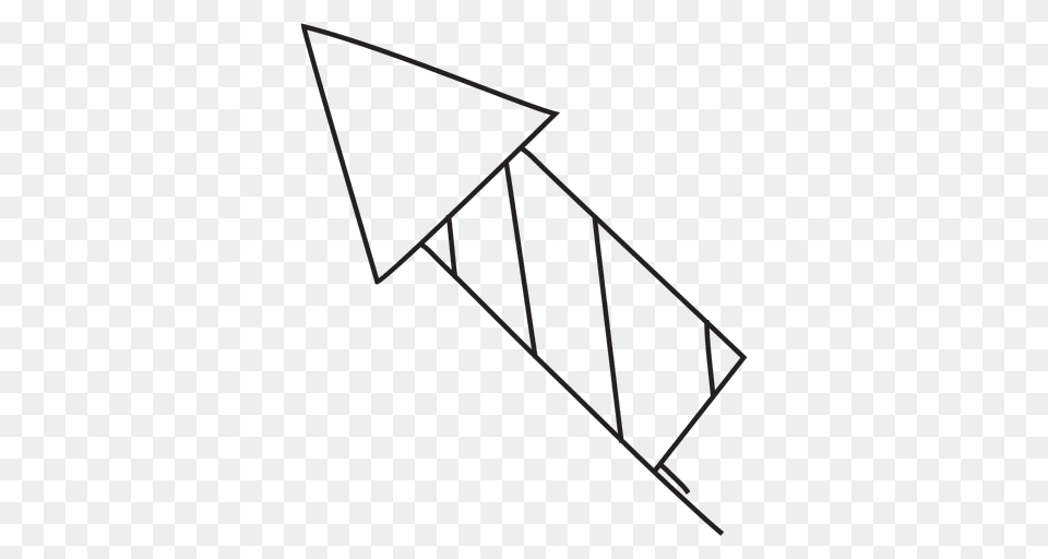 Icono De Trazo Dibujado A Mano De Fuegos Artificiales, Fence, Triangle, Bow, Weapon Png