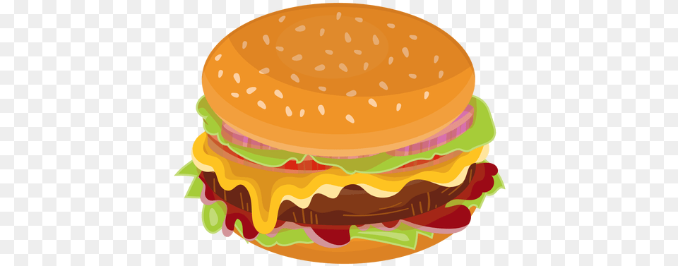 Icono Plana De Hamburguesa Con Queso Fastfood Animation, Birthday Cake, Burger, Cake, Cream Png