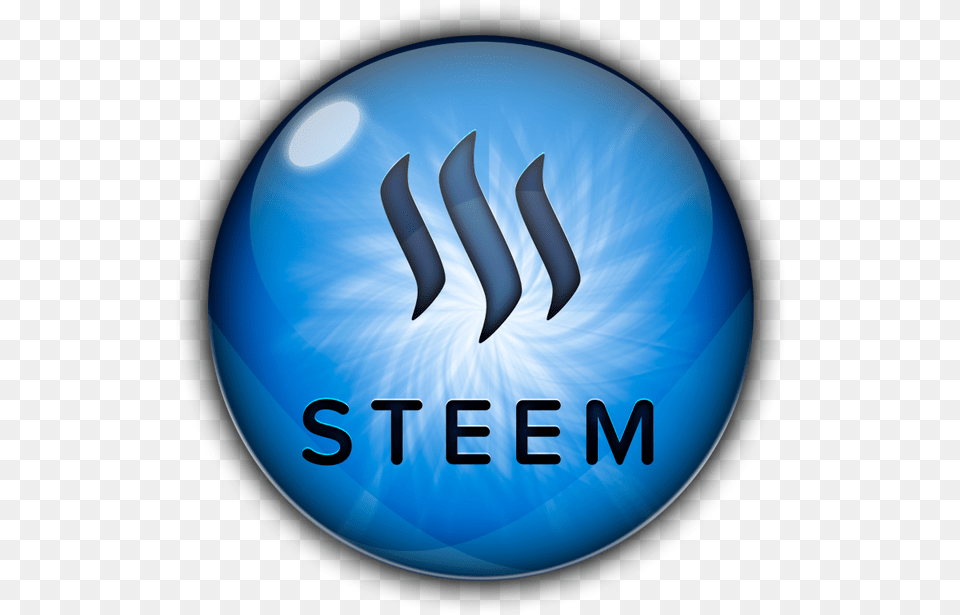 Icono Steem 3d Azul Steem, Logo, Sphere Free Png