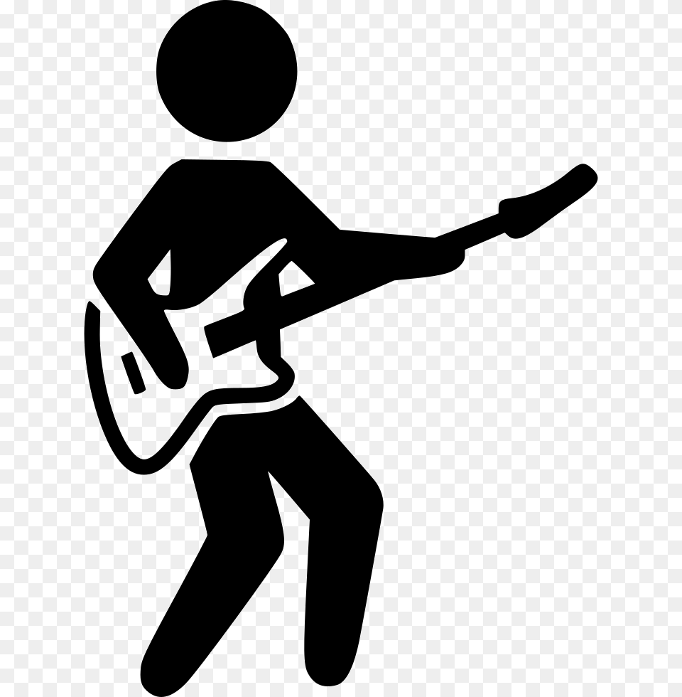 Icono Taller De Musica, Stencil, Guitar, Musical Instrument, Silhouette Png