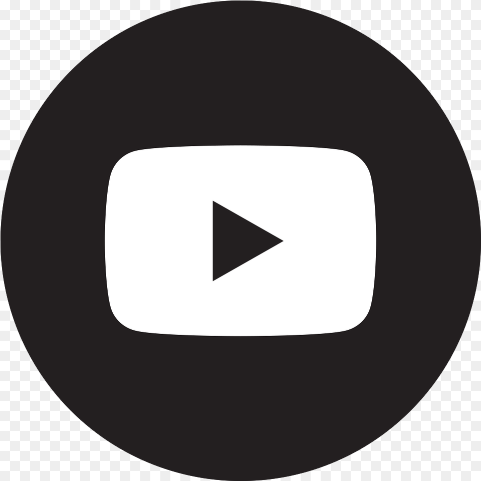 Icono Youtube Negro Black Youtube Logo, Disk, Triangle Free Png Download