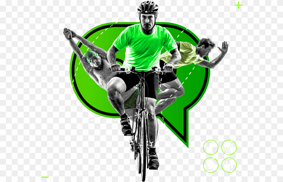 Iconos De Redes Sociales Mountain Bike, Adult, Person, Man, Male Free Png Download