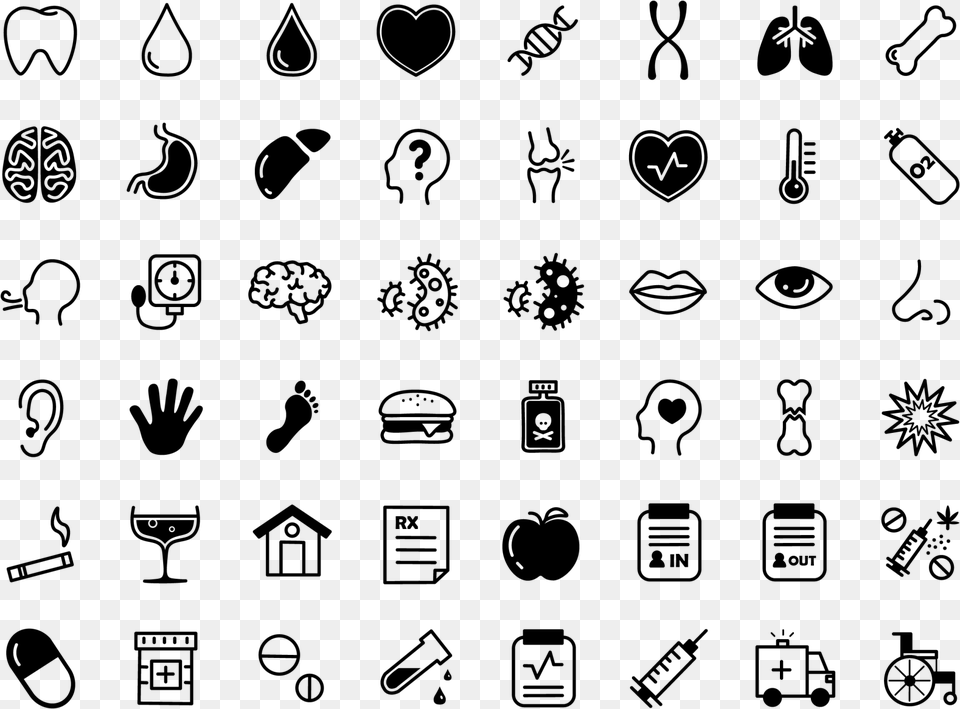 Icons, Gray Png Image